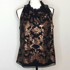 Elie Tahari Sequin High Neck Tank, Medium